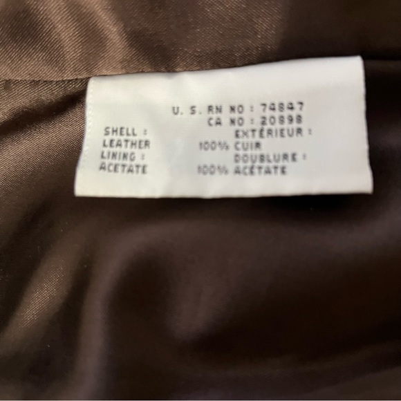 Andrew Marc Additions Leather Coat Jacket Brown Size Large - Picture 4 of 5